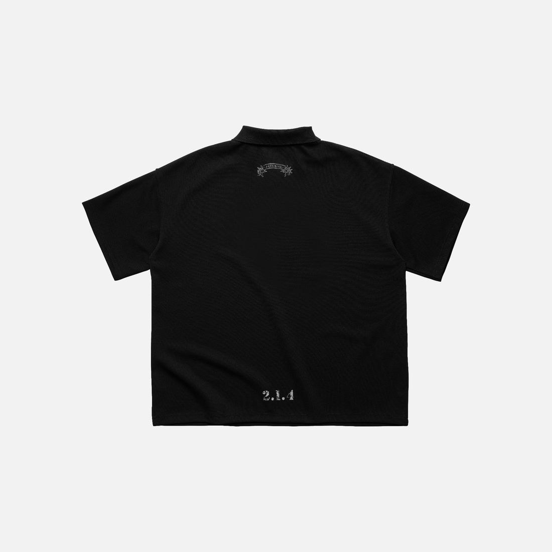 214 Boxy Polo Tee von Bad Habits, Black, Bild 5
