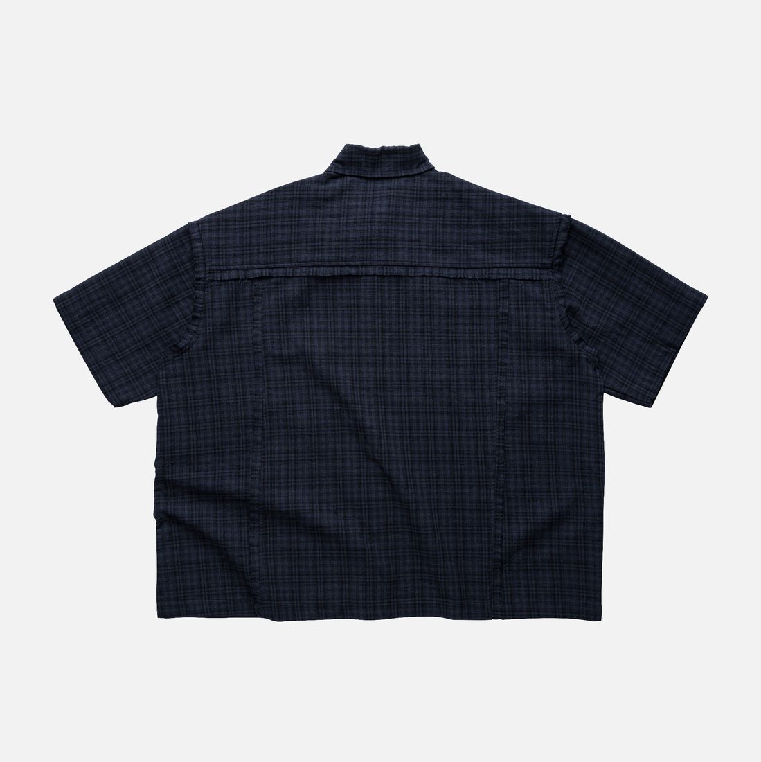 Abyss Boxy Shirt von Bad Habits, Navy And Black Plaid, Bild 5