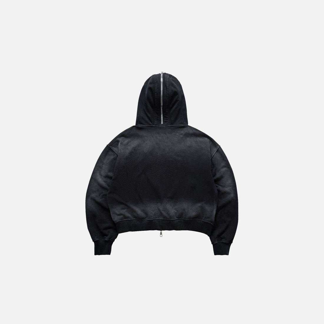 Blindside Boxy Hoodie Zip von Bad Habits, Washed Black, Bild 5