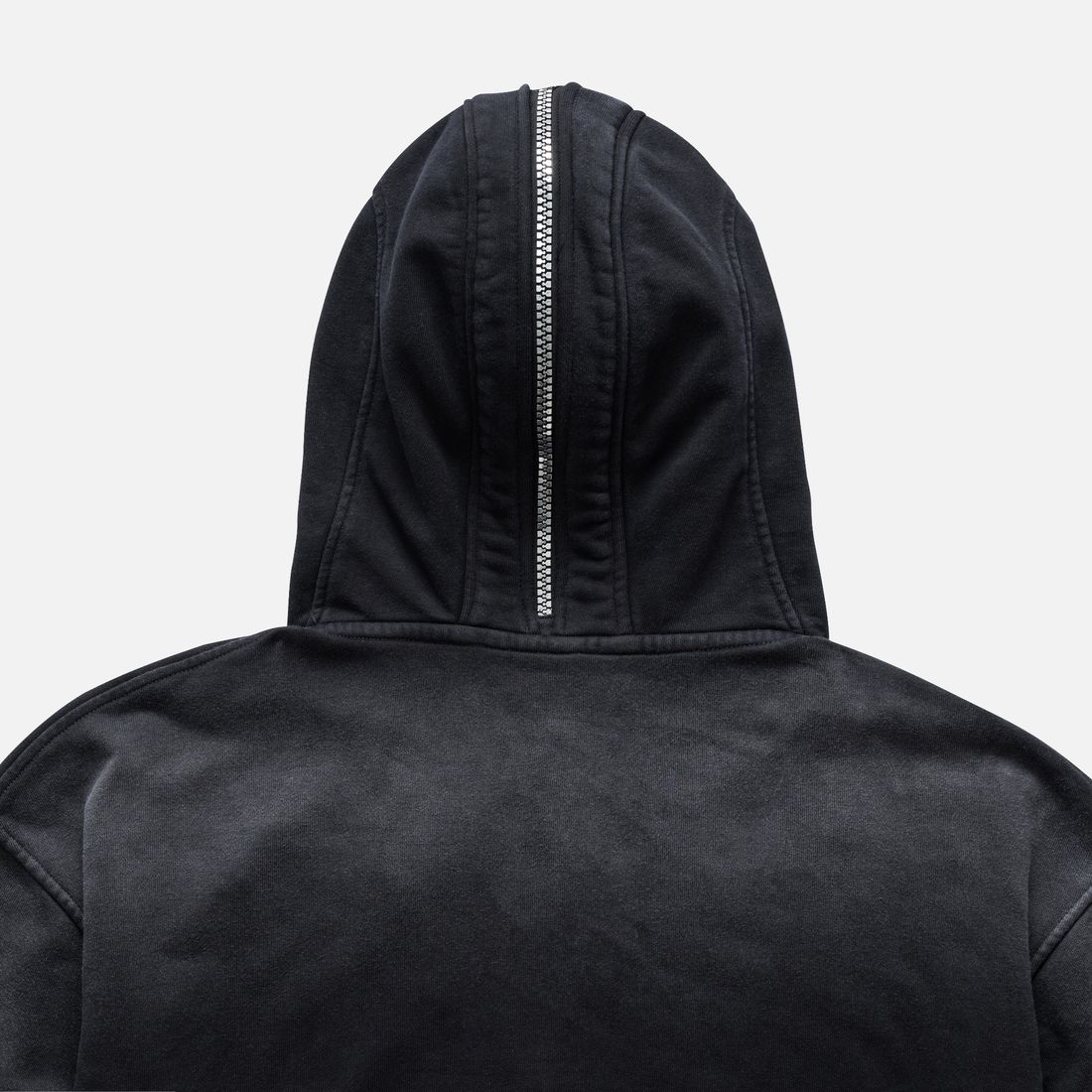 Blindside Boxy Hoodie Zip von Bad Habits, Washed Black, Bild 6