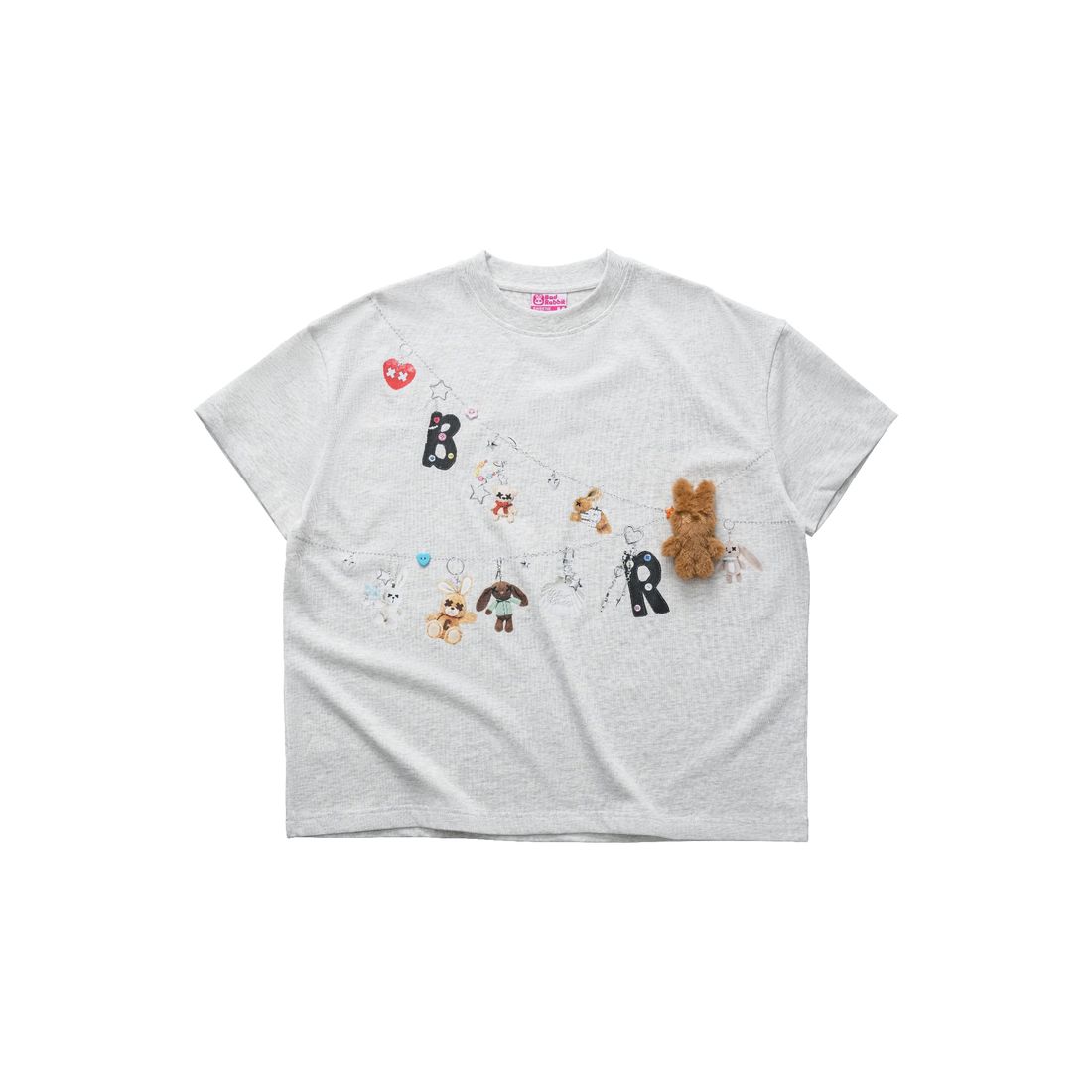 Charm Club Boxy Tee von Bad Rabbit, Light Ash Grey, Bild 1