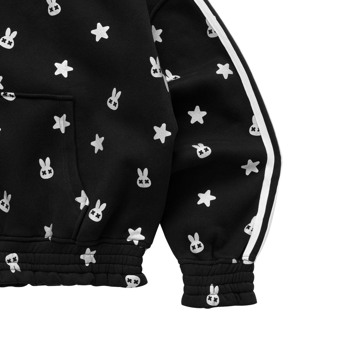 Chatie Rabbie Boxy Hoodie Zip von Bad Rabbit, Black, Bild 4