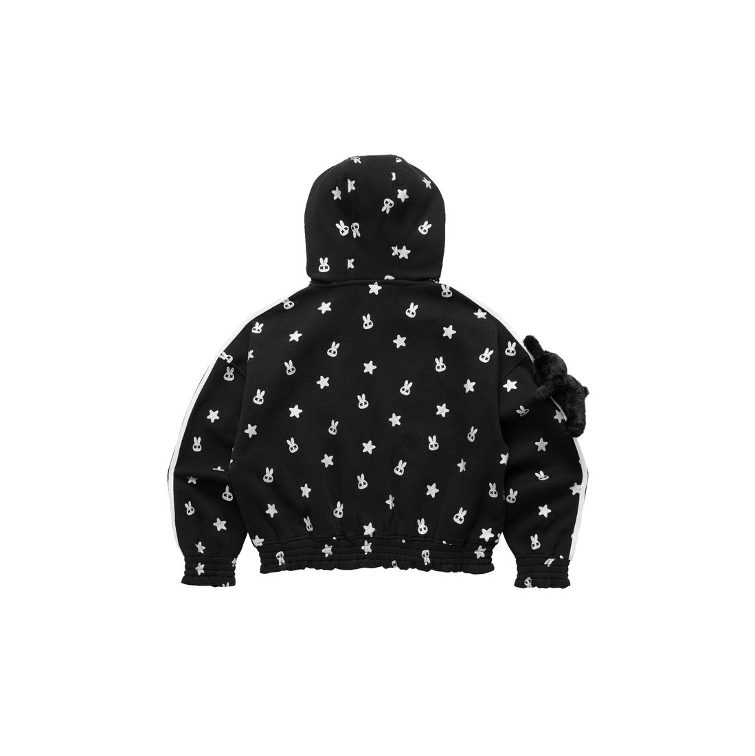 Chatie Rabbie Boxy Hoodie Zip von Bad Rabbit, Black, Bild 6