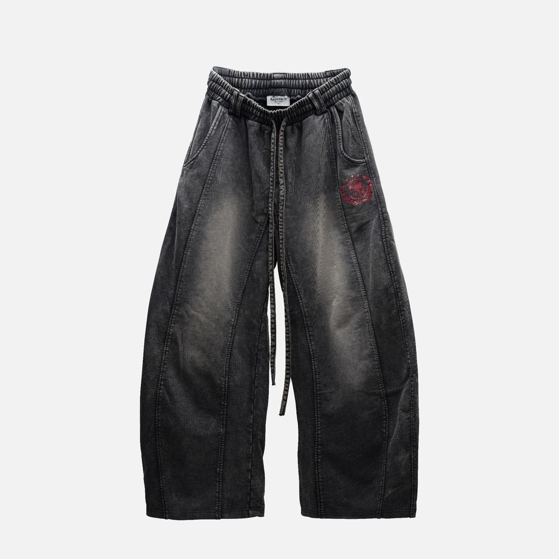 Crosshair Baggy Pants von Bad Habits, Washed Dark Brown, Bild 1