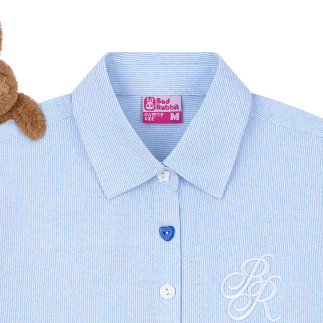 Daydream Rabbit Crop Shirt von Bad Rabbit, Blue Stripe, Bild 2