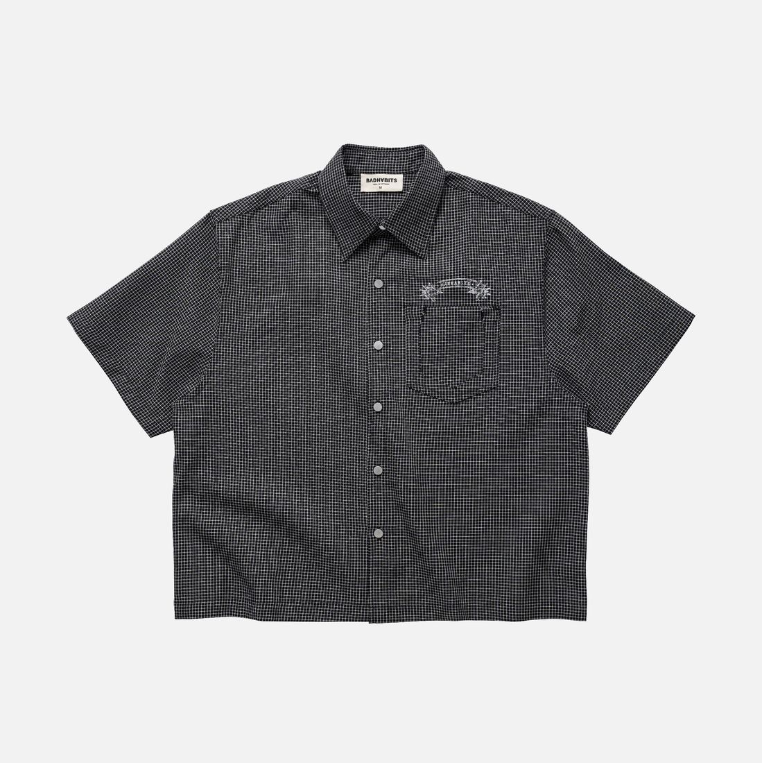 Gambetto Boxy Shirt von Bad Habits, Black And White Plaid, Bild 1