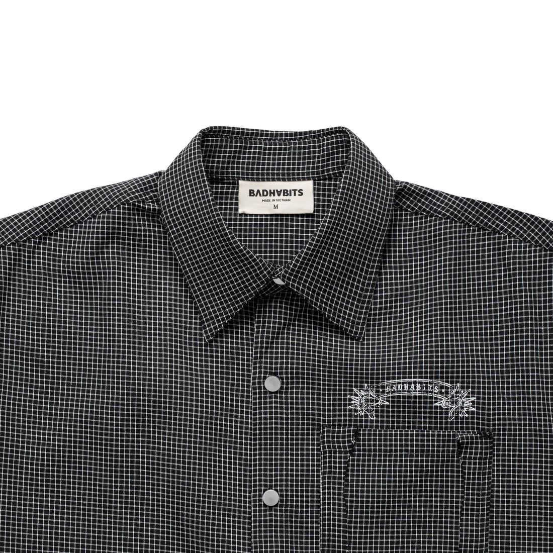 Gambetto Boxy Shirt von Bad Habits, Black And White Plaid, Bild 2