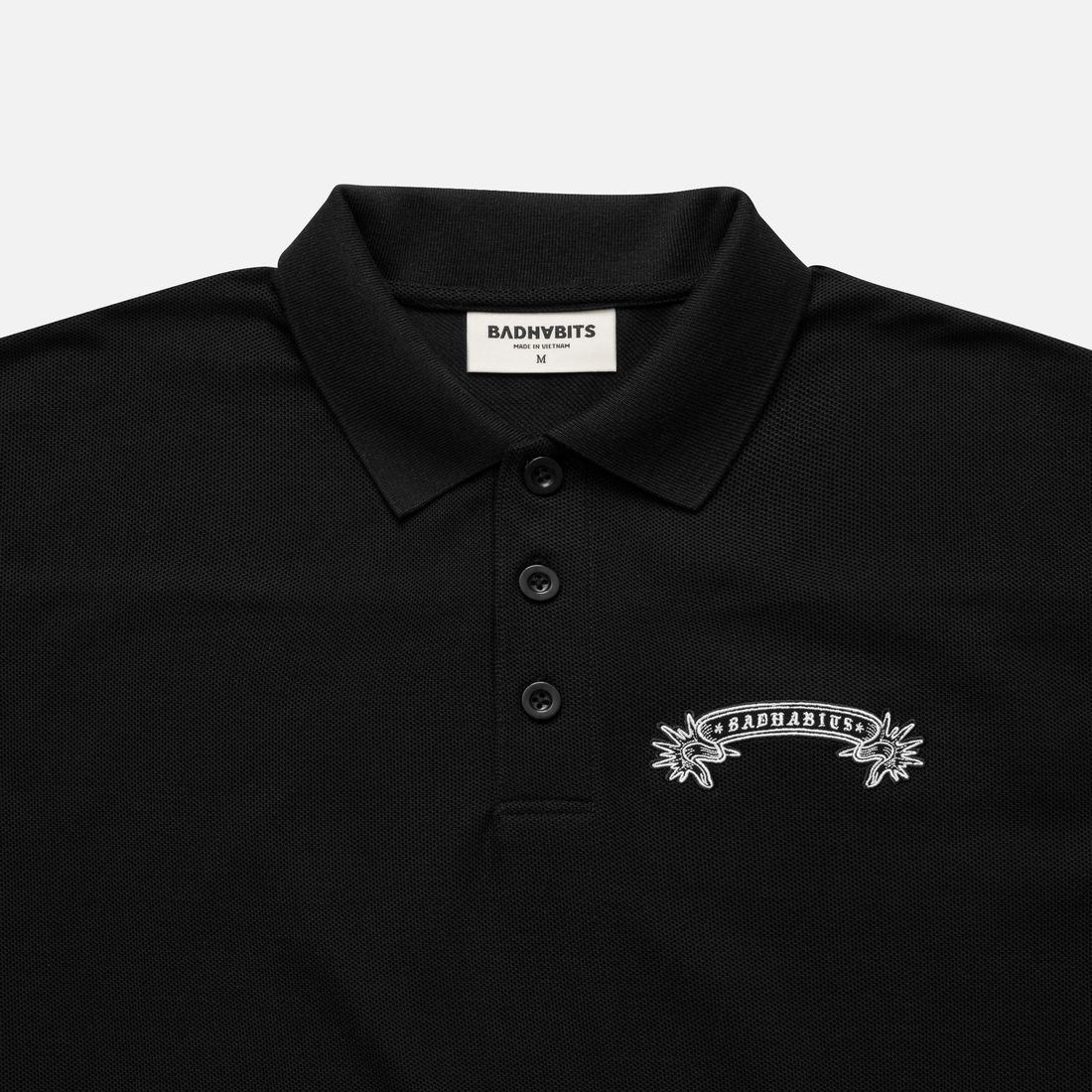 Mono Boxy Polo Tee von Bad Habits, Black, Bild 2