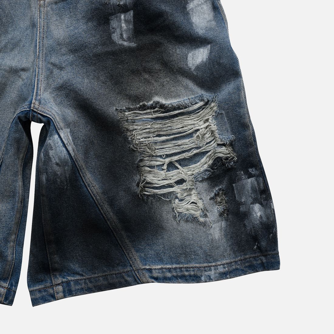 No Mercy Wide Leg Shorts von Bad Habits, Dusty Blue Grey, Bild 3