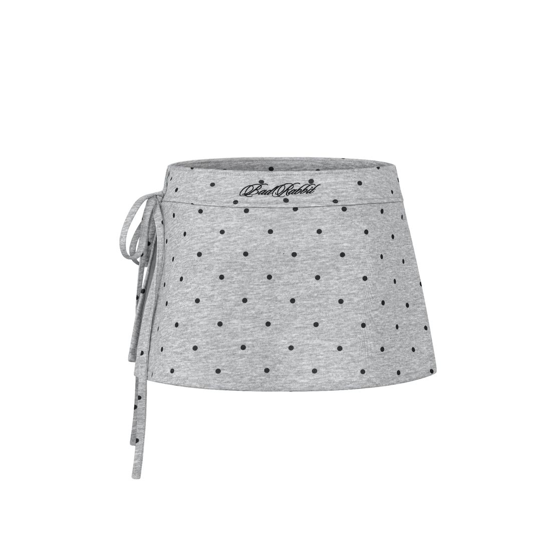 Polka Rabbit A-Line Mini Skirt von Bad Rabbit, Grey Dot Black, Bild 2