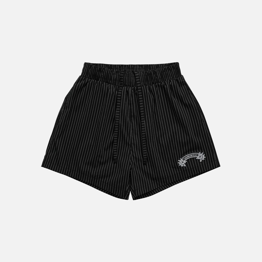Striped Casual Shorts von Bad Habits, Black And White Stripe, Bild 1