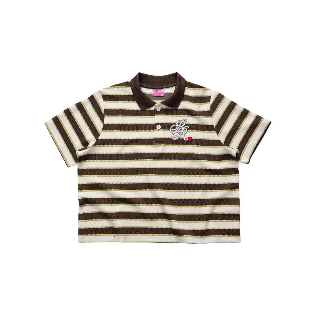 Summer Dose Boxy Polo von Bad Rabbit, Brown Stripe, Bild 1