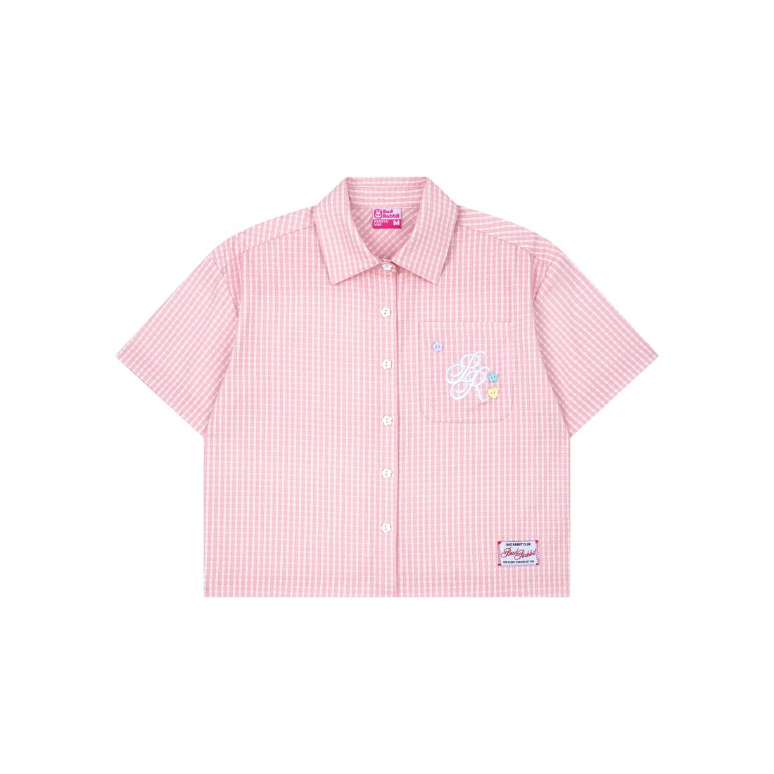 Sundae Rabbit Boxy Shirt von Bad Rabbit, Red Gingham, Bild 1