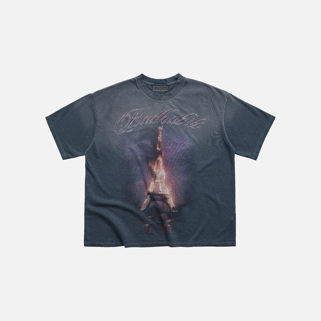 The Tower Boxy Tee von Bad Habits, Ombre Blue, Bild 1