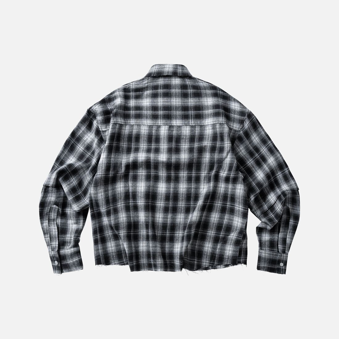Trick Flannel Regular Shirt von Bad Habits, Black And White Plaid, Bild 6